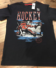 Gap Hockey Blue T-Shirt (Kids medium 8y)(60% cotton-40% polyester)
