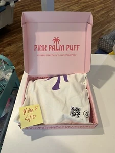 Pink Palm Puff Pajamas Purple Small.  Brand New With Box And Bag - Picture 1 of 5