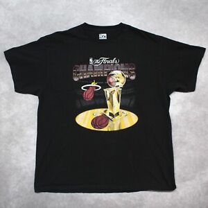 Miami Heat 2013 Champions Double Sided Size XL Shirt X-Large Black Shirt