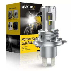 AUXITO H4 9003 HB2 LED Bulb Hi/Lo Beam White Motorcycle Headlight High Power M4 - Picture 1 of 10