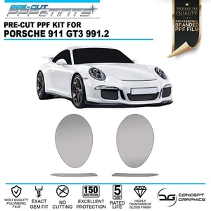 Headlight Stone Guard PPF Paint Protection Film Kit For Porsche 911 GT3 991.2 - Picture 1 of 3