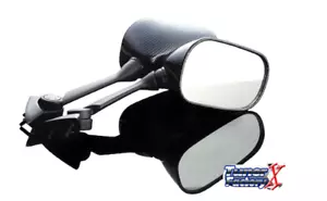 2009-13 2014 YZF-R1 Carbon Style Mirrors PAIR Set FIT YAMAHA YZFR1 L&R Sides e11 - Bild 1 von 4