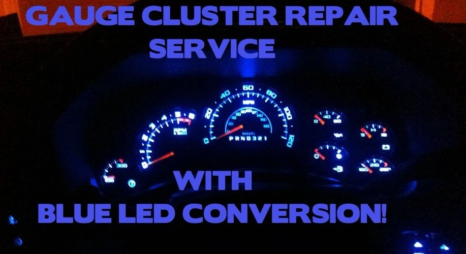 GM Chevy Silverado Gauge Cluster REPARACIÓN con LED AZULES 2003-2006 velocímetro tablero Foto 1 de 1