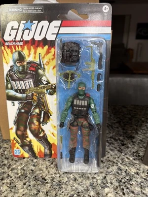 Hasbro G.I. Figura Cabeza Playa Retro Joe Clasificado Retro Cardback Nueva Foto 1 de 3
