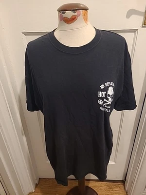 Camiseta de manga corta para hombre talla grande negra con estampado blanco Fo Kustom Foto 1 de 3