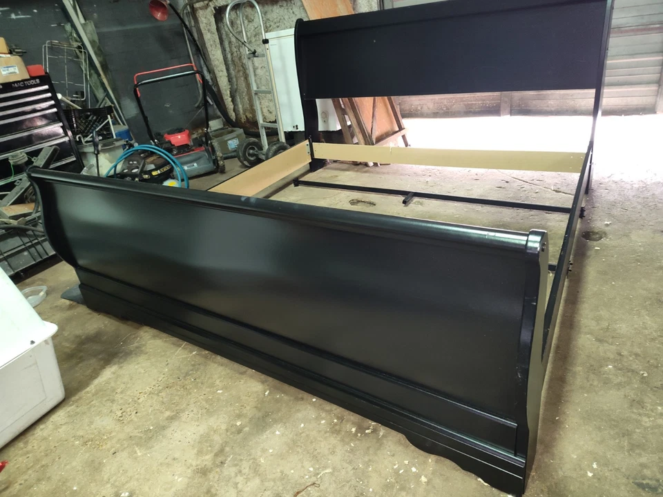 Ashley Black Wood King Sleigh Bed - Image 1 of 4