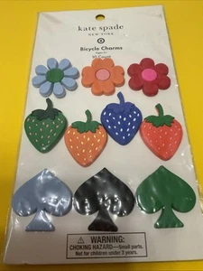 kate spade new york x Target Set of 10 Bicycle Charms Strawberry Flower NEW - Picture 1 of 1