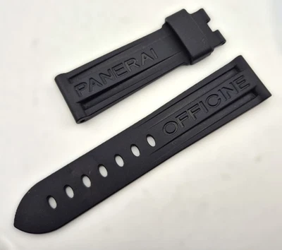 Correa de goma negra Panerai genuina 22 mm Foto 1 de 2