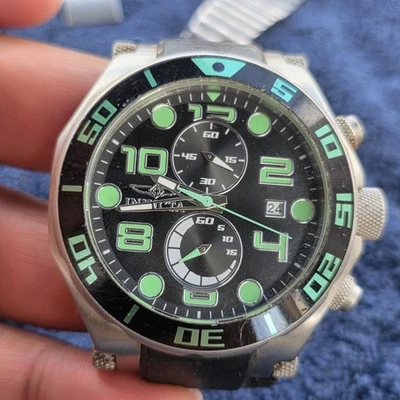 Reloj Invicta 17813 Pro Diver para hombre cronógrafo esfera azul correa negra sin correa Foto 1 de 4