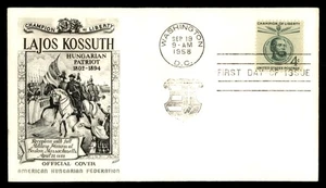 Mayfairstamps US FDC Lajos Kossuth Governor of Hungary First Day Cover aat_14089 - Picture 1 of 2