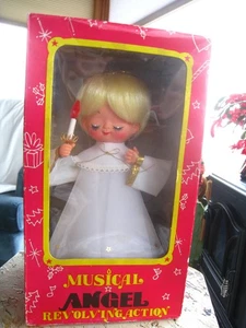 1960er Vintage rotierender musikalischer Engel Japan spielt HEILIGE NACHT 10" Neu im Karton - Bild 1 von 8