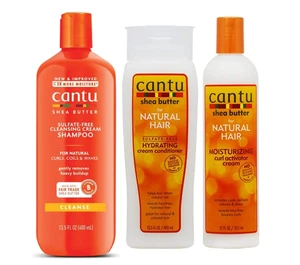 Cantu Shea Butter Shampoo + Hydrating Conditioner + Curl Activator Cream Pack - Picture 1 of 4
