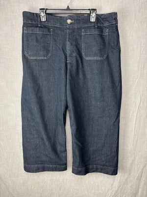 Maeve The Colette Denim Women’s Plus Size 20W | Dark Wash Wide Leg Cropped - Image 1 of 4