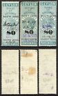 Ceylon Foreign Bill BF59 80c on 1r50 green 1st 2nd and 3rd Exchange