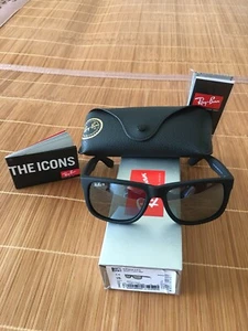 RB4165 WHITE SILVER RAY-BAN JUSTIN SUNGLASSES MTF-003 - Picture 1 of 8
