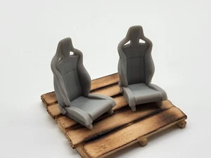 Recaro Sportster Seats For 1/24 And 1/25 Scale Model Cars  (Set of 2) - Picture 1 of 14