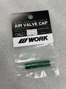 Work Wheels Green "W" valve cap set of 4 authentic ship direct from USA today! - Picture 1 of 3