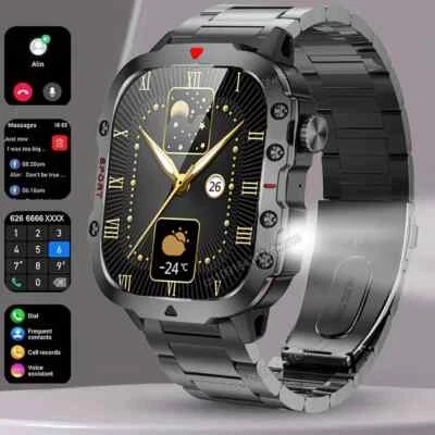 Outdoor Sport Smart Watch Flashlight GPS Bluetooth Call Smartwatch Music Control - Image 1 of 4