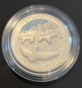 20 2017 S IOWA EFFIGY MOUNDS QUARTER FROM LIMITED EDITION SILVER PROOF SET COIN - Picture 1 of 1