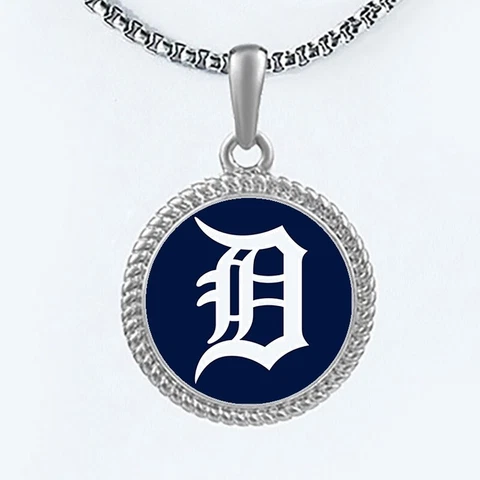Detroit Tigers Womens Mens Link Chain Pendant Necklace w Gift Pkg D22 Cover