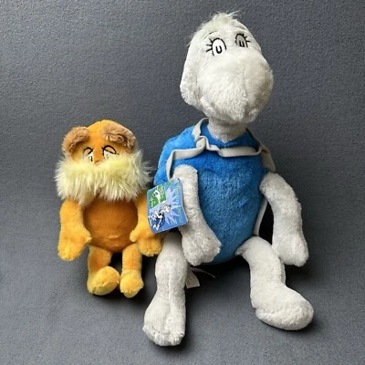 Dr Seuss Aurora The LORAX 9” Beanbag And Kohls Cares Yertle The Turtle 18” - image 1 of 4