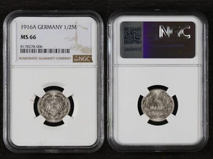 1916A GERMANY 1/2M NGC MS 66 - Picture 1 of 5