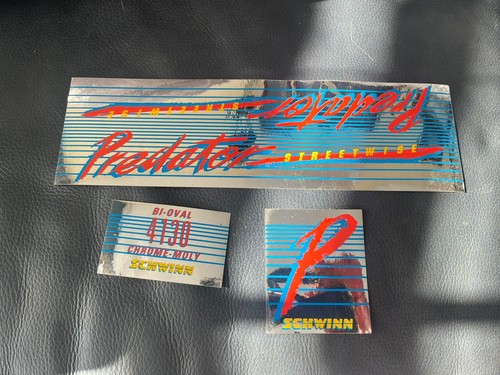 🍀NOS ORIGINAL 80’s SCHWINN PREDATOR STREETWISE DECALS STICKERS OLD ...