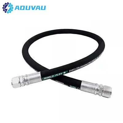 1/4" x 48" 2-Wire Hydraulic Hose Assembly 5,800 PSI 2-Female JIC Fittings - Image 1 of 4