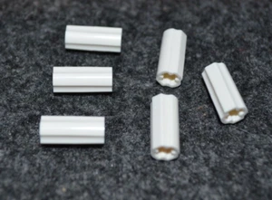 (6) #2 (1x2) White Axle Connector Bricks ~ Technic ~ Lego ~ NEW - Picture 1 of 1
