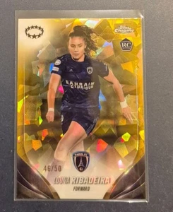 LOUNA RIBADEIRA, GOLD, 46/50, Topps Chrome Sapphire UWCL 2023/24 - Picture 1 of 2