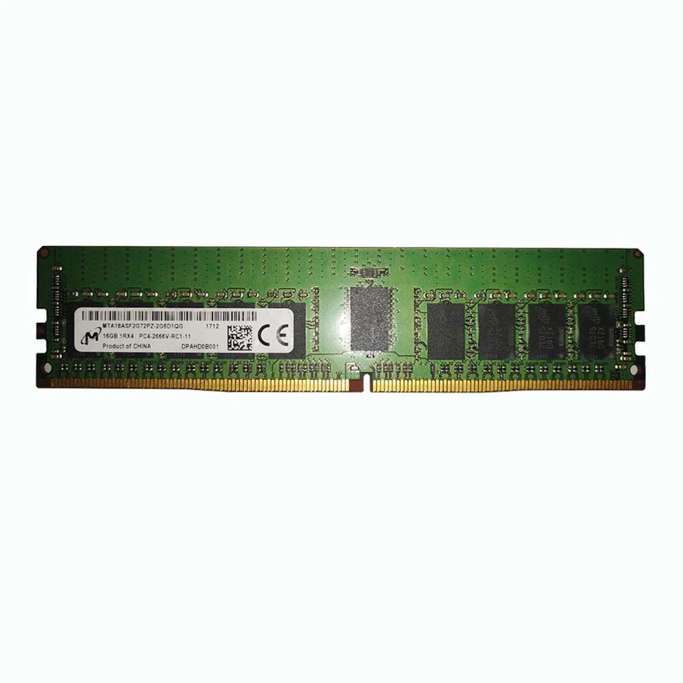For Micron 16GB 1Rx4 PC4-2666V DDR4 2666Mhz 288Pin DIMM ECC SERVER Memory RAM x1 - Image 1 of 1