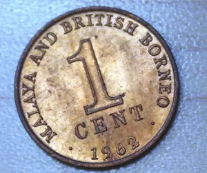 1962 Malaya & British Borneo 1 Cent - Picture 1 of 2