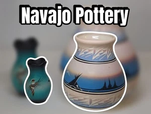 Lot Of Signed Navajo Pottery Vases. By Cedar Mesa & Melissa - Picture 1 of 21