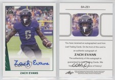 2021 Leaf Memories 1990 Base Auto Green Spectrum /35 Zach Evans #BA-ZE1 Auto