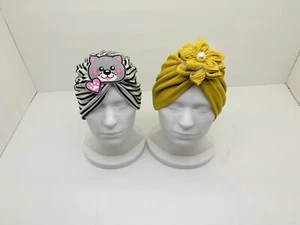 Turbante Para Niña, Gorro Turbante Para Bebe , 2 Pc De Sombrero Elástico - Picture 1 of 8