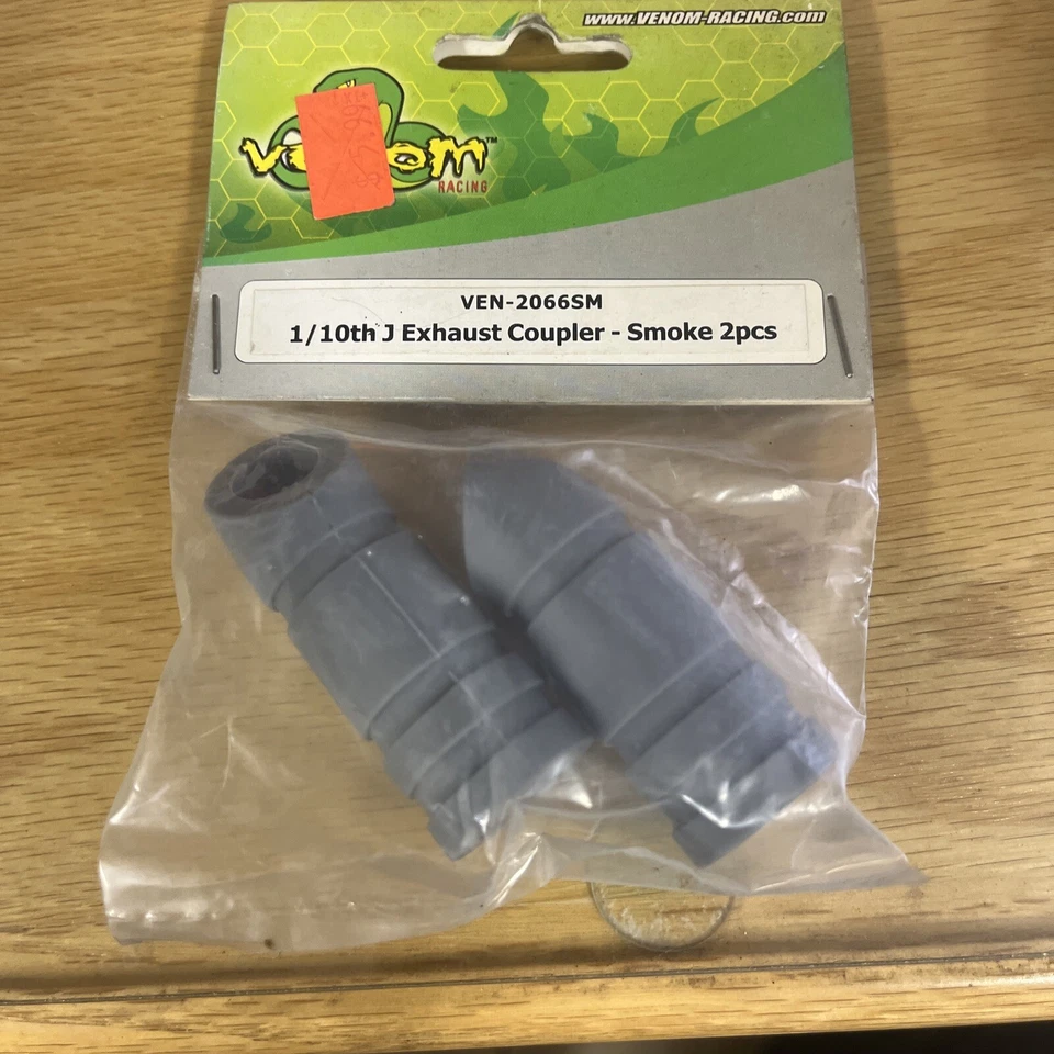 Acoplador de escape Venom Racing VEN2066 sm 1/10th J humo 2 piezas radiocontrol vintage Foto 1 de 3