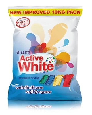 Active White Detergent Powder, 10 kg Family Pack - Image 1 of 4