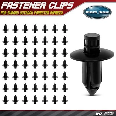 50 piezas clips de retención de parachoques delantero y trasero de nailon de 7 mm tipo empuje para Subaru Outback Foto 1 de 4