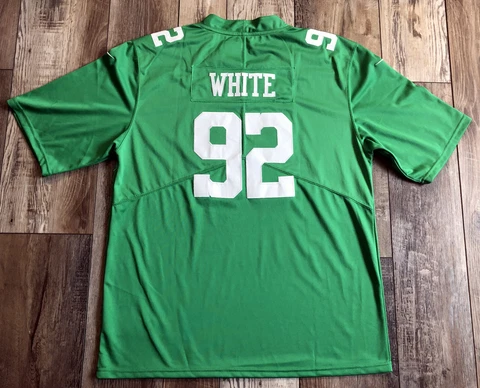 Reggie White #92 Philadelphia Eagles Kelly Green Throwback Nike Jersey Size XXL Cover