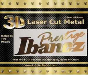 Ibanez Jem Jr. guitar headstock Restoration decal 3D Laser Cut Meta; M10 - Picture 1 of 8