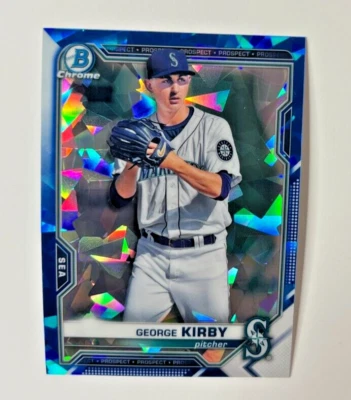 2021 Bowman Chrome Sapphire GEORGE KIRBY #BCP-117 Mariners - Image 1 of 2