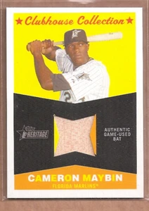2009 Topps Heritage Clubhouse Collection Relics #CM Cameron Maybin Bat - NM-MT - Picture 1 of 2