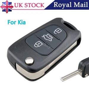 3 Button For KIA Rondo Sportage Soul Rio Ceed Flip Remote Car Key Fob Case Cover - Picture 1 of 7