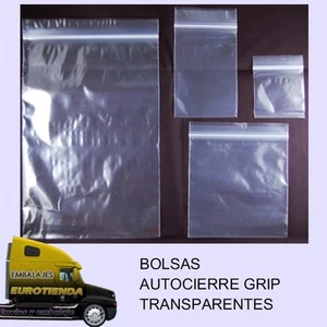 1000 BOLSAS AUTOCIERRE GRIP (6 X 8 cm) TRANSPARENTES BOLSAS TRANSPARENTES - Imagen 1 de 5