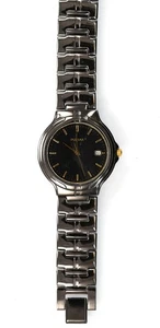 Pulsar Herrenuhr FX32-X243 schwarz Edelstahl Datum Batterie Quarz funktioniert nicht - Bild 1 von 5