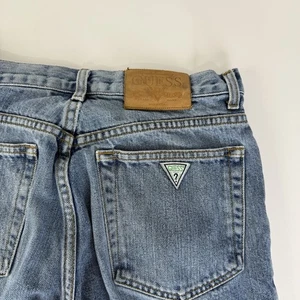 Vintage Guess Jeans 80er/90er Herren Classic Straight Leg Green Label Gr. 29x26 USA - Bild 1 von 4