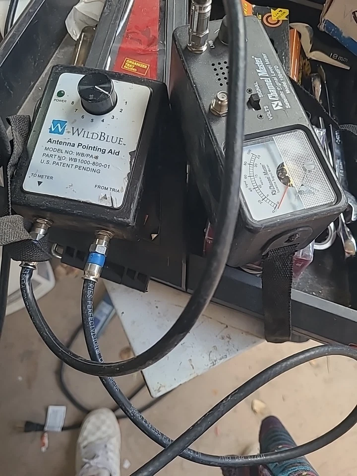 Wild Blue Antenna Pointing Aid Plus Channel Master Signal Level Meter 1004Ifd - Image 1 of 4