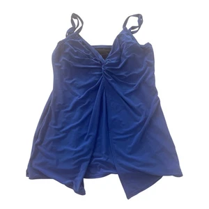 Miracle Suit Blue Love Underwire Swim Tankini Top Size 16 Swimwear - Picture 1 of 7