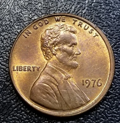 1976 Lincoln Memorial Cent Penny Off Center Error AU - Image 1 of 2