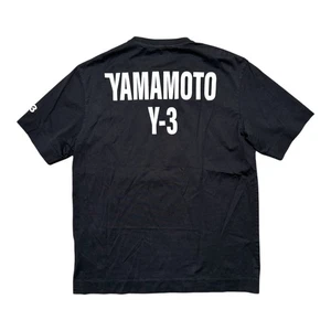 Y-3 Y3 Adidas Yohji Yamamoto CH2 GFX Big Logo Black T Shirt Mens Medium - Picture 1 of 10